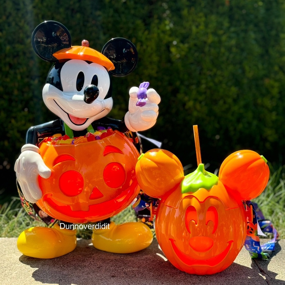 2024 Disney Parks Disneyland Mickey Pumpkin Sipper & Popcorn bucket